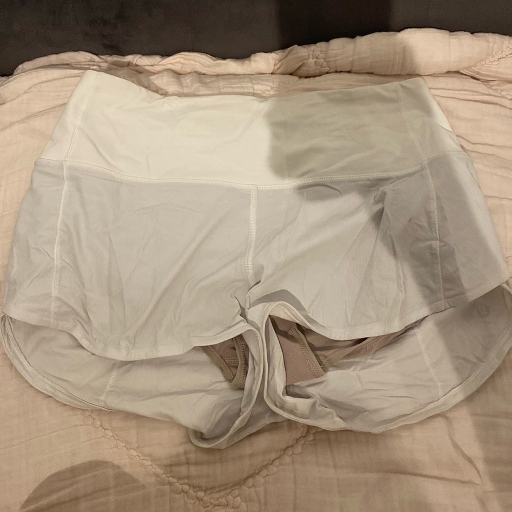 Lululemon Speed Up Shorts 4” White 6